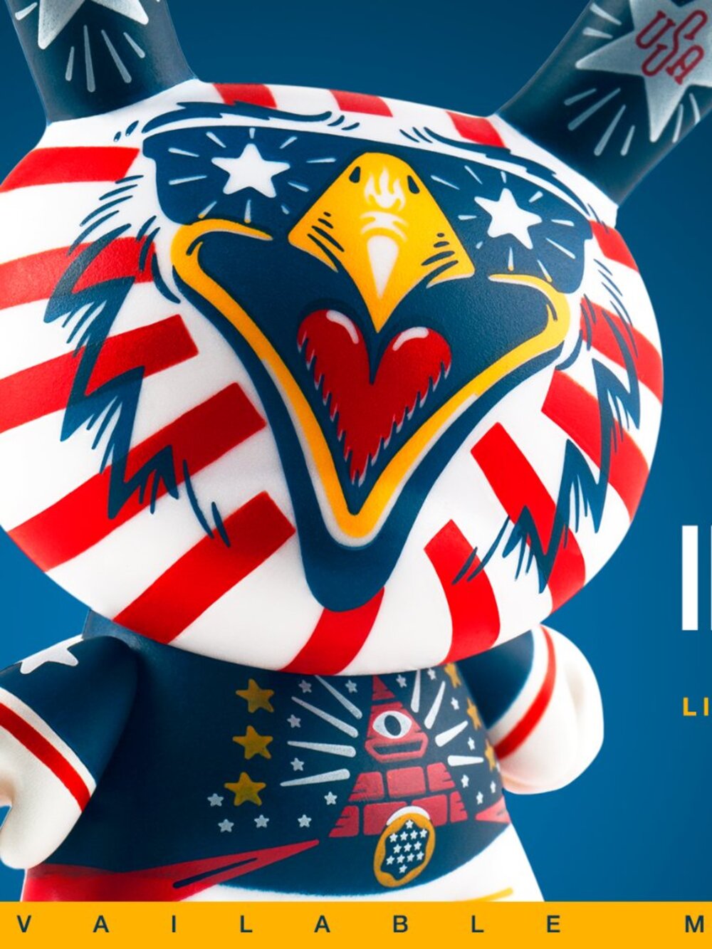 eAGLE DUNNY u.s.a. red, white & blue America Kidrobot’s 3″ Indie Eagle by KRONK